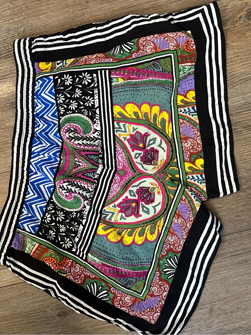 Anthropologie Multicolor Paisley and Geometric Border Shorts